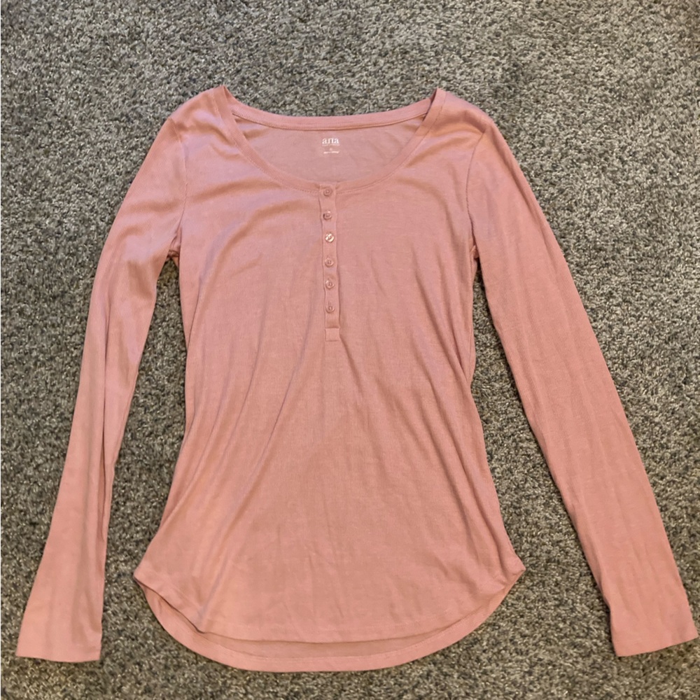 Soft Pink Long Sleeve Tee